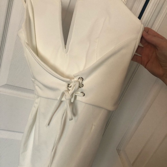 White front tie dress - Picture 2 of 2